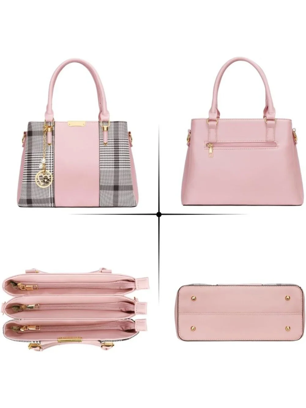 Stylish PU Leather Top Handle Satchel Bag for Women - Chic Purses & Handbags
